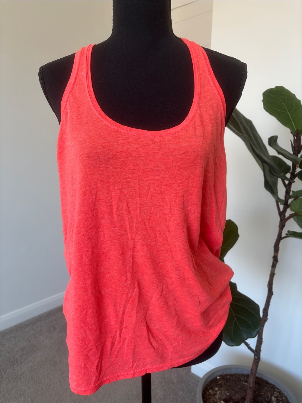 Hurley Neon Coral Racerback Scoop Tank